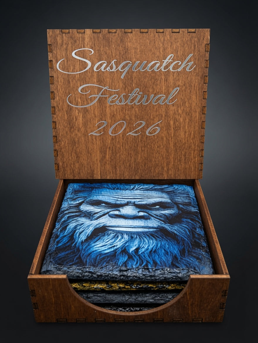Bigfoot/Sasquatch Slate Coaster Collection