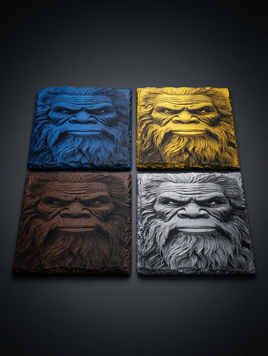 Bigfoot/Sasquatch Slate Coaster Collection