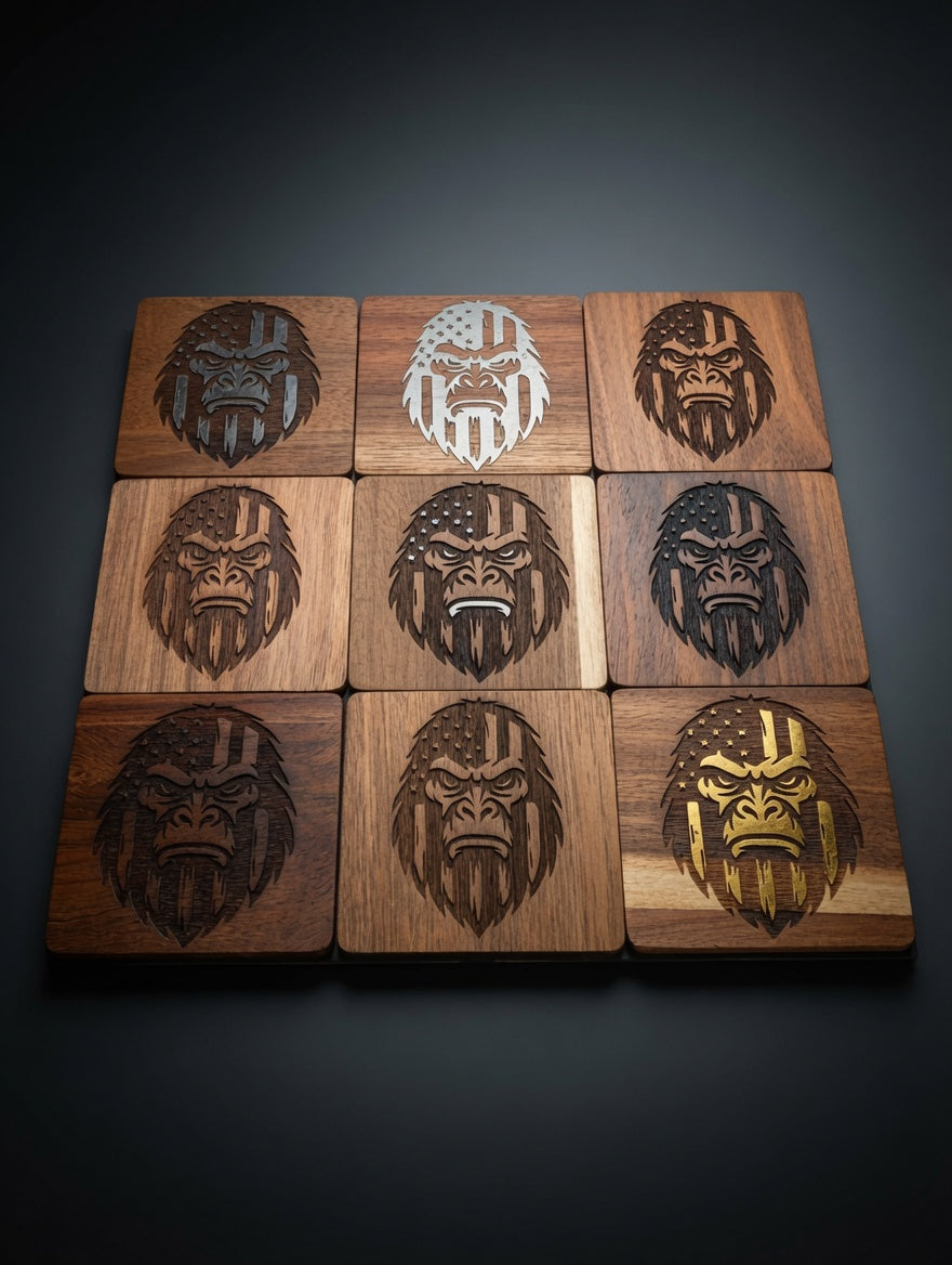 Bigfoot/Sasquatch Slate Coaster Collection