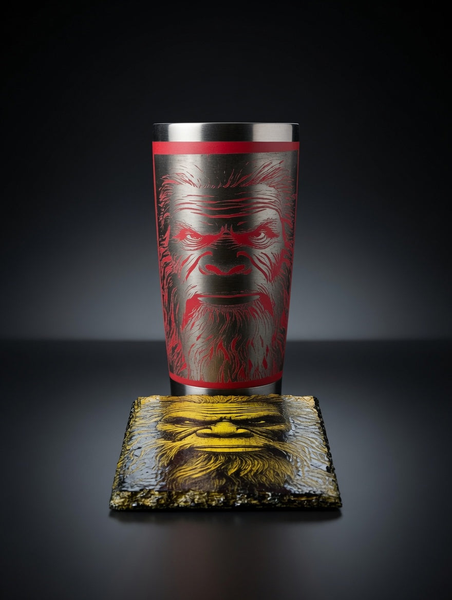Sasquatch Legend 20oz Tumbler - Pacific Northwest Bigfoot Engraved